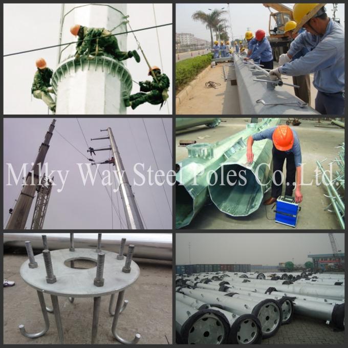 60 Fuß starker elektrischer Strompfeiler mit hochfesten Materialien Q235 und Q345 für Straßenbeleuchtung 2