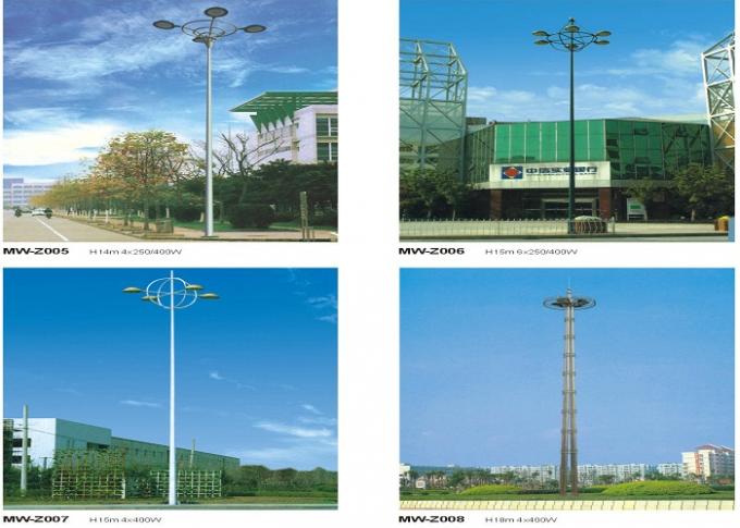 30m hoher Mast Pole 3 Abschnitt-HDG mit 15*2000w für Flughafen-Beleuchtung 2