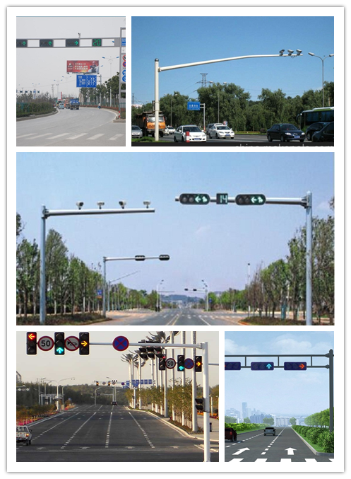 galvanisierte Länge Fahrstraßen-helle Pole-Straßenlaterne-Polen 7m des Kreuz-10m Arm 1